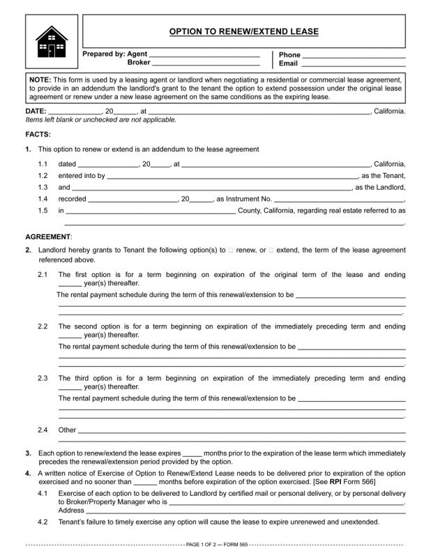 lease agreement for house