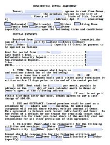 lease agreement template pdf rental agreement
