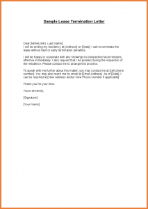 lease cancellation letter termination of lease letter sample termination of lease letter