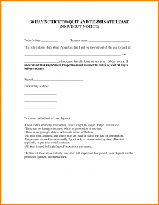 lease termination letter landlord to tenant day notice to move out template day move out notice template