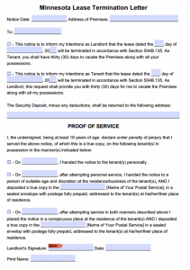 lease termination letter to tenant minnesota day notice to quit tenancy at will x