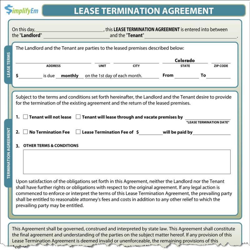 lease termination notice