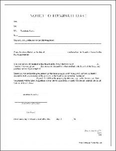 lease termination notice lease