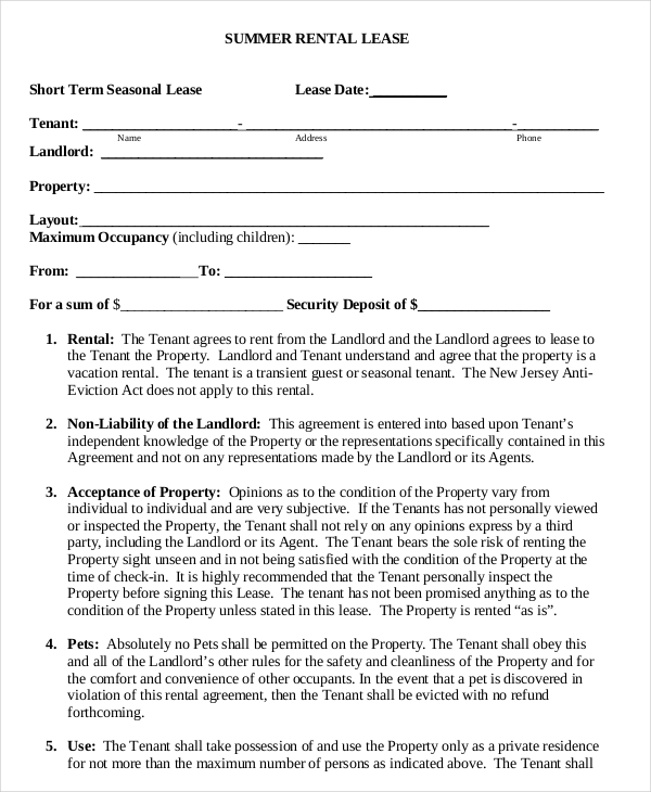 leasing agreement pdf
