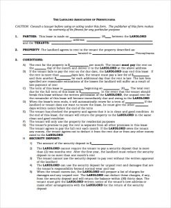 leasing agreement pdf property lease agreement
