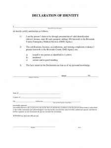 legal contract example declaration of identity form d