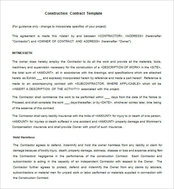 legal contract template