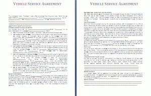legal contract template vehicle service agreement template