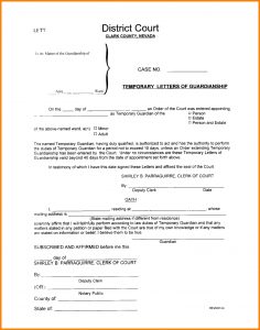 legal guardian form sample letters of temporary guardianship ledger paper