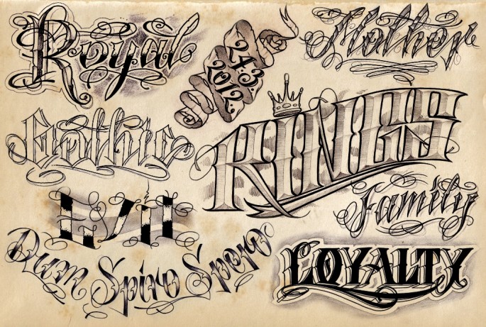 letter fonts tattoo