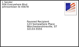 letter format mail addressed envelope with stamp svg hi