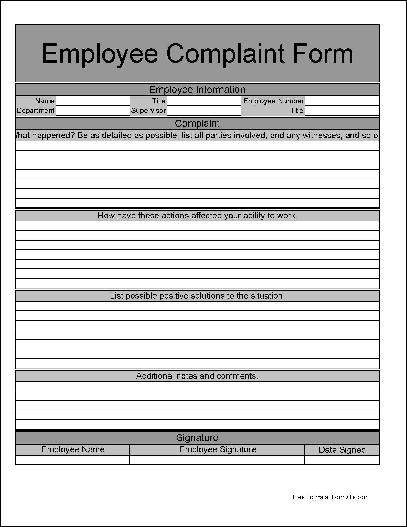 letter of complaints sample