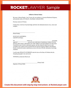letter of complaints sample general affidavit form sample affidavit form template