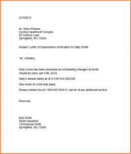 letter of employment sample letter of employment template proof of employment letter