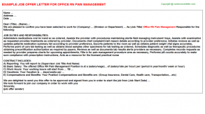 letter of employment templates office rn pain management offer letter