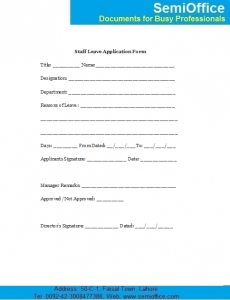 letter of eviction employee leave application form sample