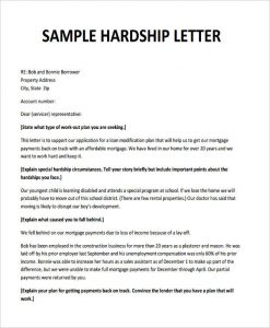 letter of hardship hardship letter for loan modification template