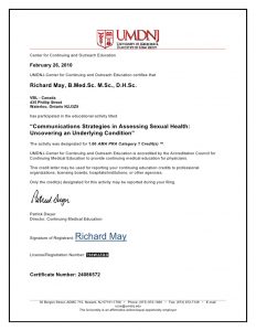 letter of harship letter and certificate of completion communications strategies in assessing sexual health uncovering an underlying condition