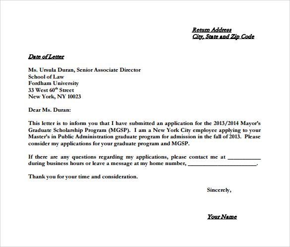letter of intent example