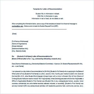 letter of intent for business letter of recommendation template word