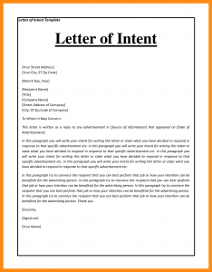 letter of intent for employment letter of intent example letter of intent template coodm