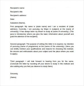 letter of intent for graduate school graduate school letter of intent format