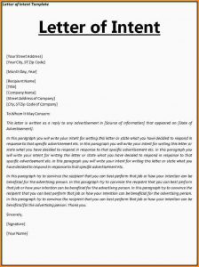 letter of intent for job letter of intent for job letter of intent sample image 1