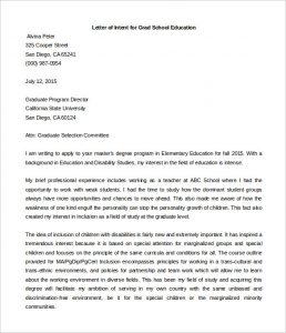 letter of intent grad school letter of intent grad school education template word format