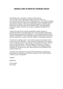 letter of intent grad school sample letter of intent for graduate school
