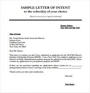 letter of intent residency school letter of intent