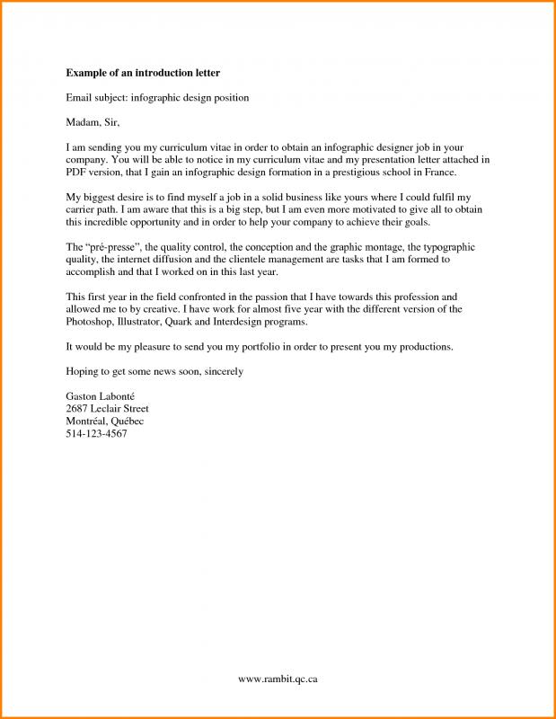 letter of introduction for employment