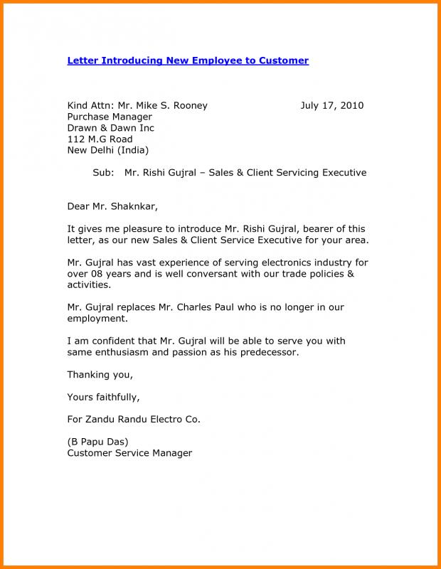 letter of introduction for employment