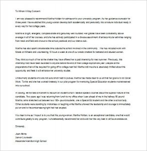 letter of recommendation for college printable letter of recommendation for student going to college