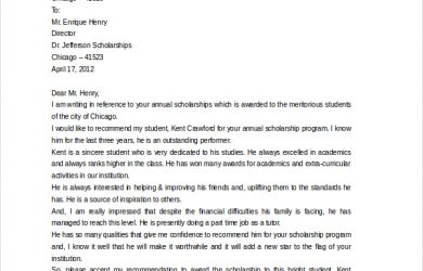 letter of recommendation for scholarship letter of recommendation scholarship from friend