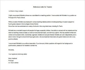 letter of recommendation for student teachers free download letter of recommendation for teaching position