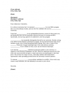 letter of recommendation for student teachers mba recommendation letter