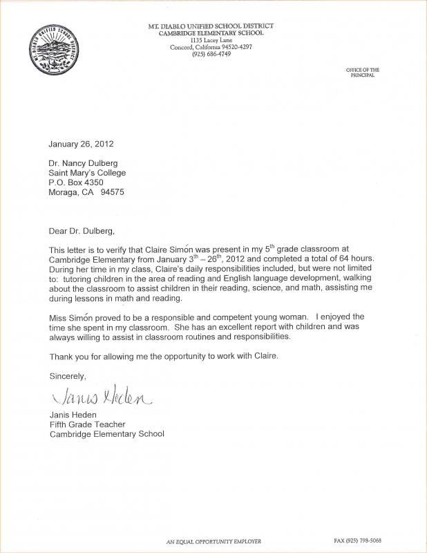 letter of recommendation template for college