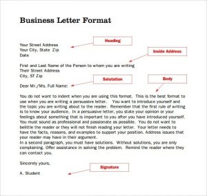 letter of recommendation templates word parts of a business letter download free documents in pdf ppt throughout part of a business letter