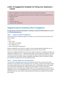 letter of termination of employee letter of engagement casual employee