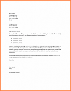 letter of termination of employment letter of termination of employment letter of termination due to policy violation
