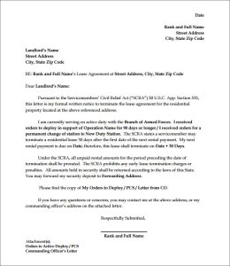 letter to break lease letter for termination of apartment lease