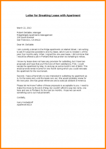 letter to landloard aporment letter letter for breaking lease with apartment