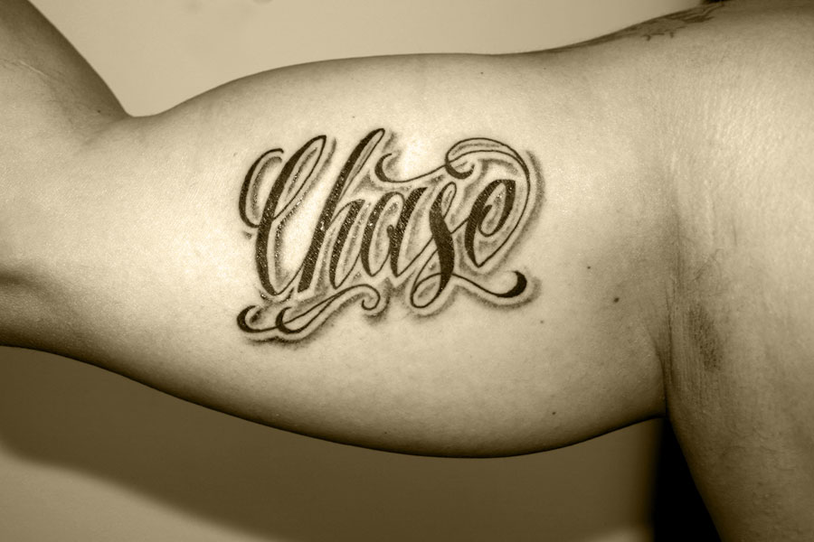 lettering font tattoo