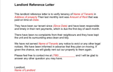 letters of complaints samples landlord reference letter for tenant
