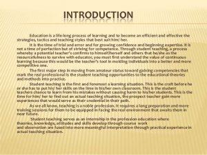 letters of introduction for teachers my practice teaching e narrative presentation