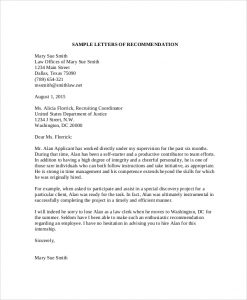 letters of recommendation examples law school recommendation letter sample
