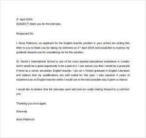 letters of recommendation for friends thank you interview letter to teacher