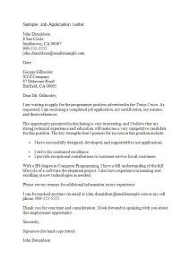 letters of recommendation for grad school sample job application letter