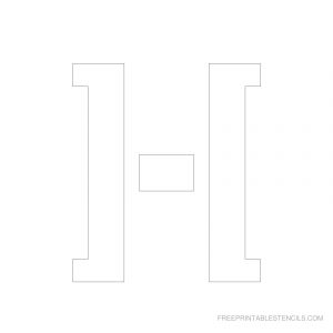 letters stencils to print inch letter stencil h