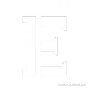 letters stencils to print inch letter stencil e